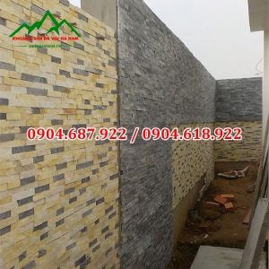 đá ghép vàng đen ốp tường
