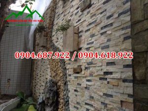 đá ghép vàng đen ốp tường