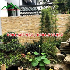 đa ghép vàng ốp tường