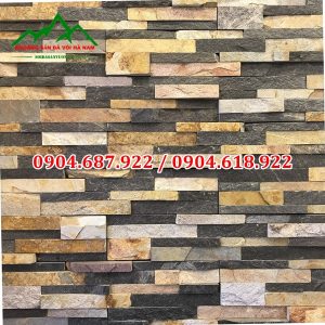 đá chẻ ghép vàng đen