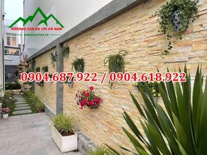 đá ghép vàng ốp tường