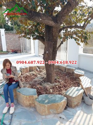 ghế đá cuội tự nhiên