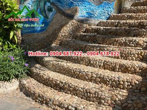 Đá cuội gắn tranh tường đẹp