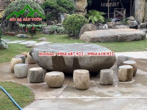 cung cấp bộ bán ghế đá cuội sân vườn
