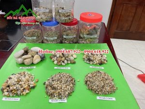 Kho sỏi nhiều màu trang trí sân vườn