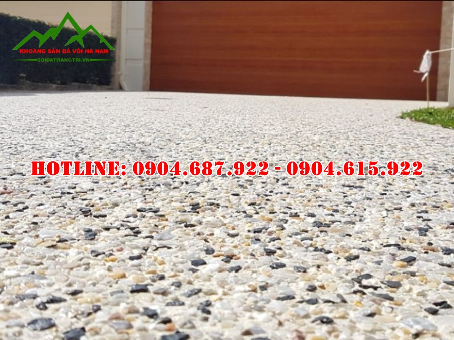 cung cấp sỏi làm sàn đá rửa