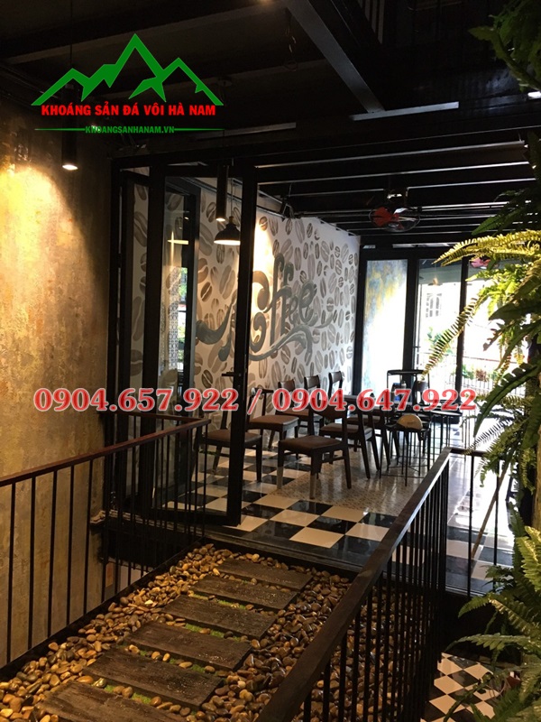 sỏi rải lối đi cho nhà hàng