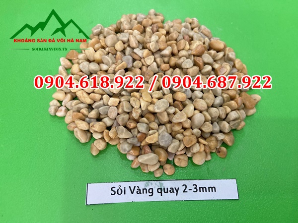 sỏi vàng quay 2-3mm