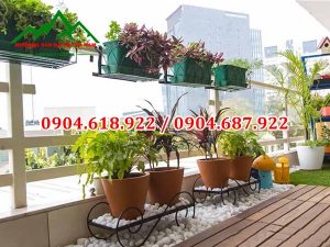 Sỏi trang trí ban công