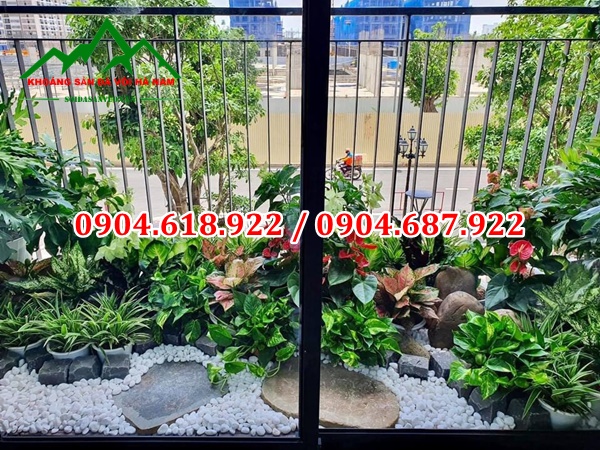 Sỏi trang trí ban công