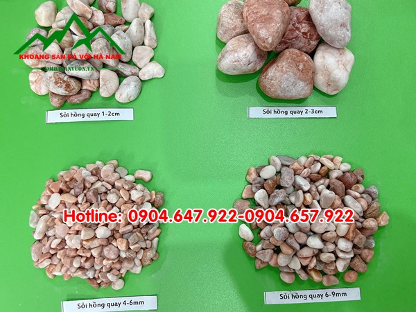 Sỏi hồng trang trí sân vườn TPHCM
