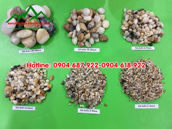 Sỏi biển tự nhiên đầy đủ kích cỡ