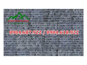 đá chẻ đen óp tường