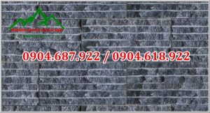 đá chẻ đen ốp tường