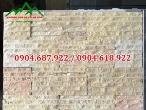 đá chẻ vàng ôp tường