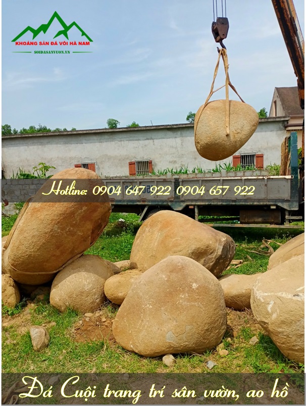 đá cuội trang trí sân vườn