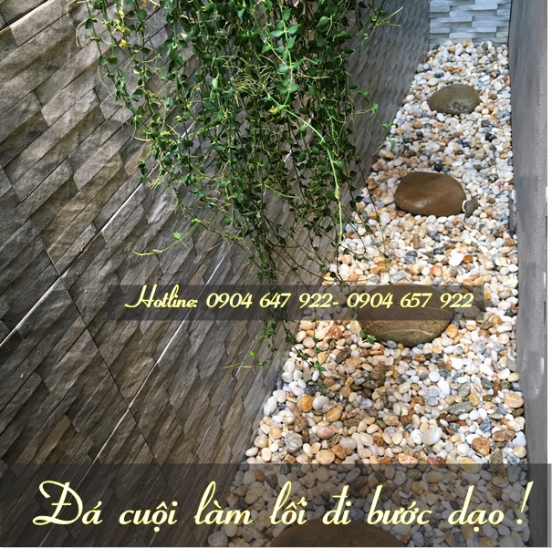 đá cuội trang trí sân vườn