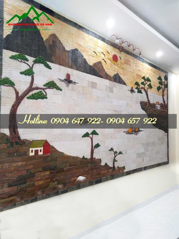 Đá răng lược trắng ốp tường