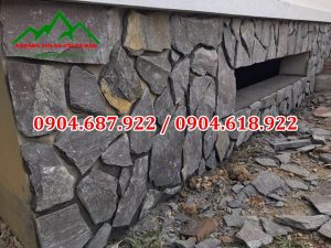 đá rối đen ốp tường