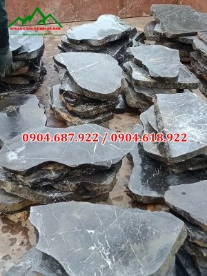 đá bước dạo lũa đen chỉ trắng