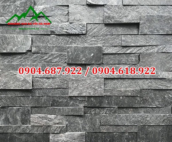 Đá ghép đen ốp tường