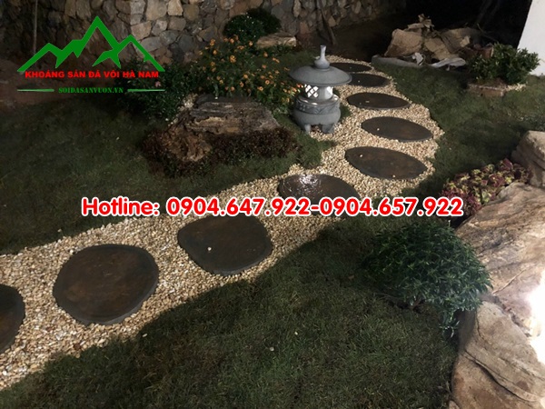 Sỏi vàng quay sân vườn