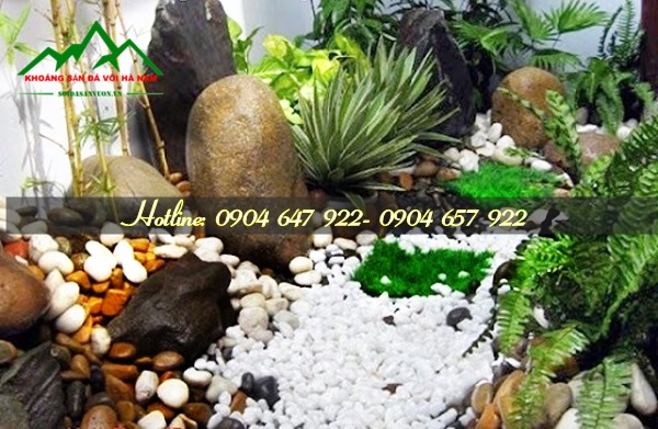Sỏi trắng trang trí tiểu cảnh 2