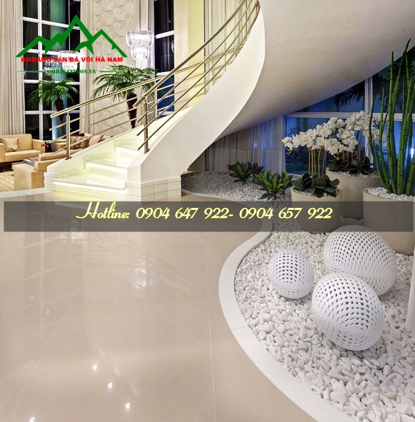 sỏi rải cầu thang