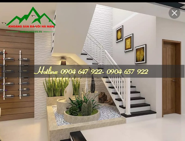 sỏi rải cầu thang