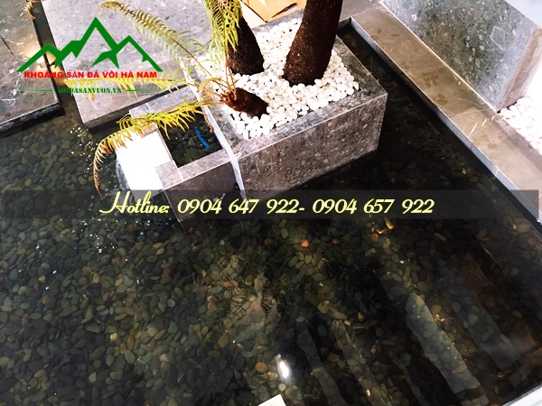 Trang trí hồ cá bằng sỏi đen Trang trí hồ cá bằng sỏi