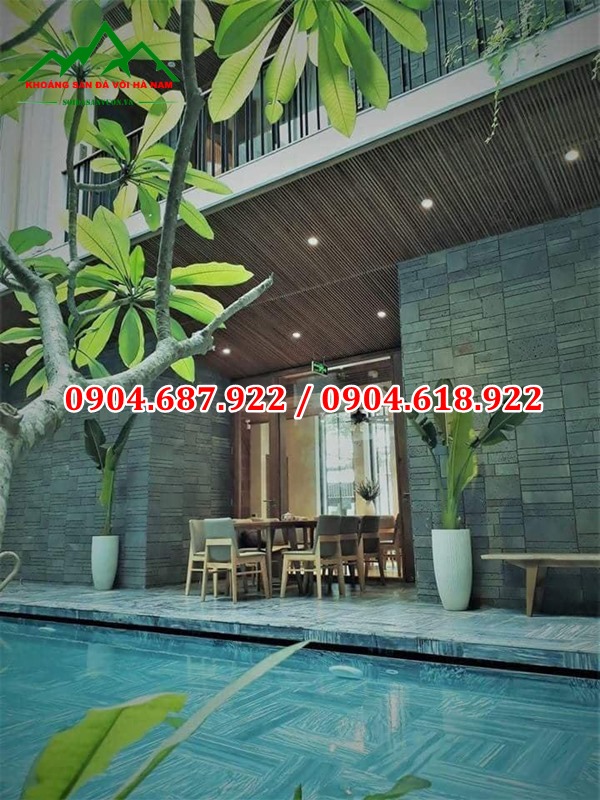 đá sọc dưa lát bể bơi