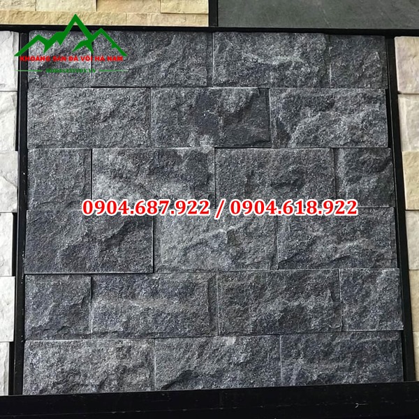 đá bóc đen ốp tường