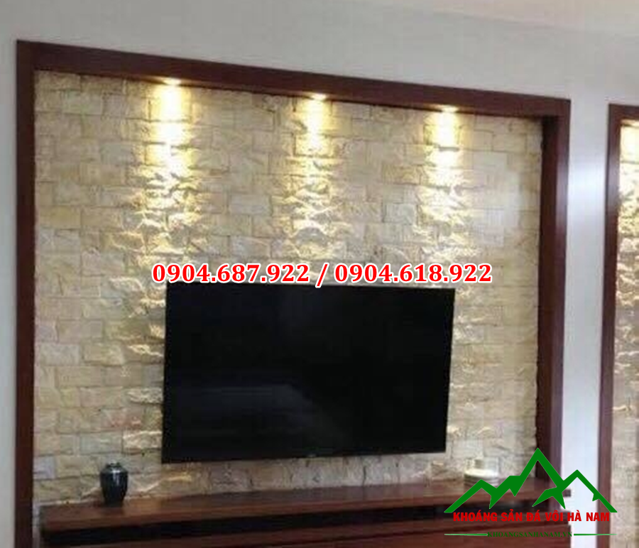 Đá bóc vàng ốp tường