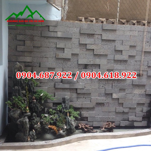 đá ghép ong xám ốp tường