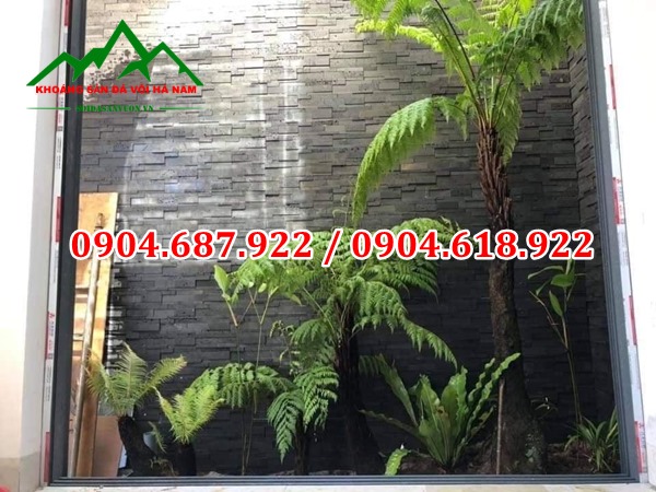 đá ong xám ốp tường