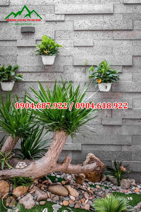 đá ong xám ốp tiểu cảnh