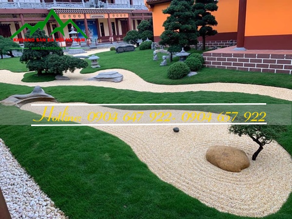 sỏi nhỏ rải sân vườn