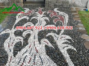 sỏi tự nhiên gắn tường