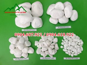 sỏi trắng muối rải nền