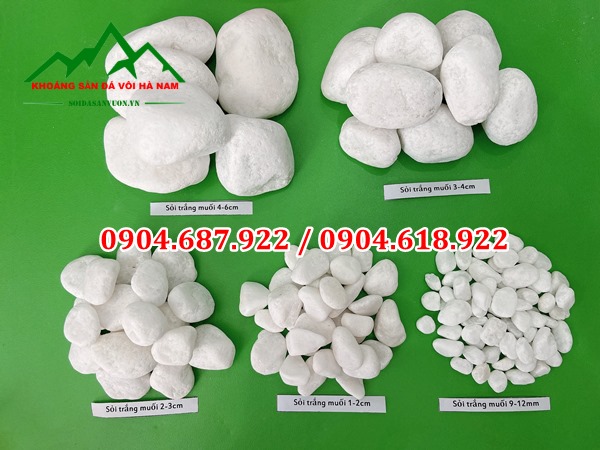 sỏi trắng muối rải nền