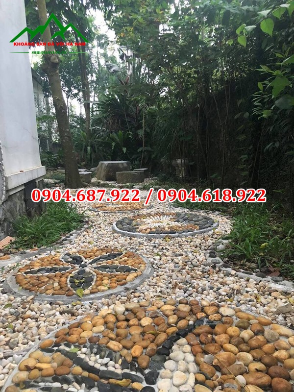 sỏi trang trí sân vườn