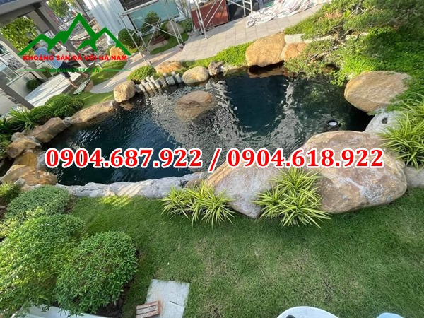 đá cuội trang trí hồ cá koi