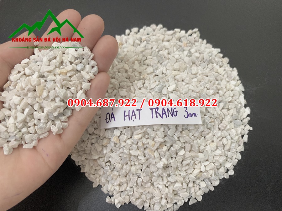 đá hạt trắng sản xuất gạch terrazzo