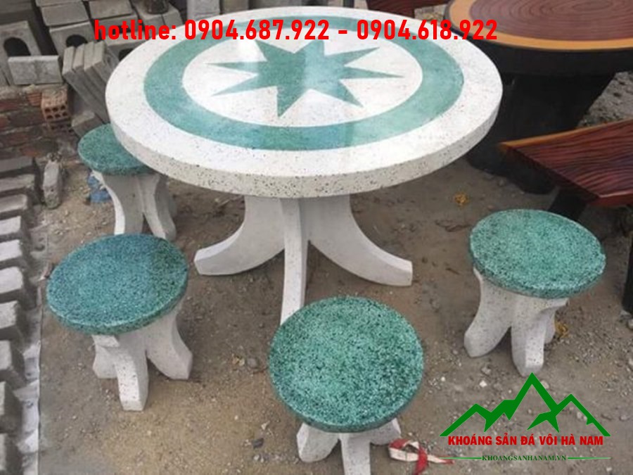 đá hạt làm bán ghế đá