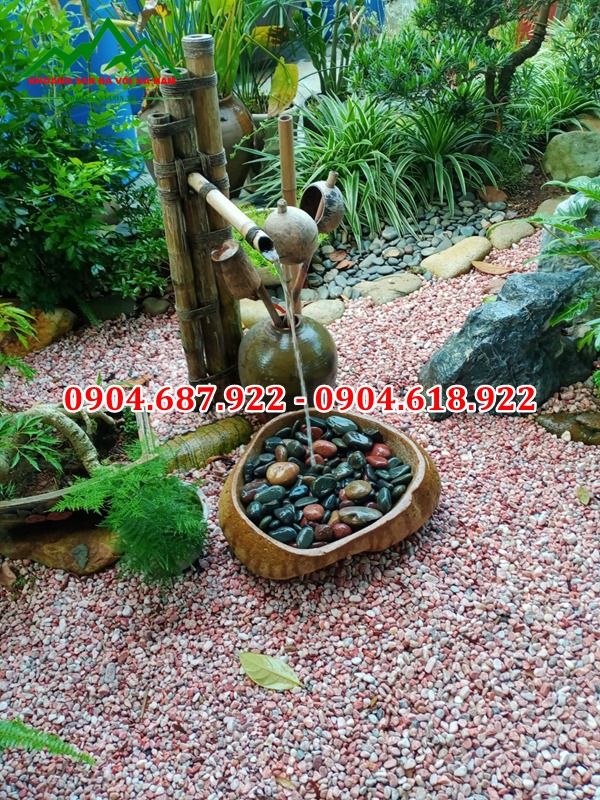 Sỏi hồn quay rải sân vườn