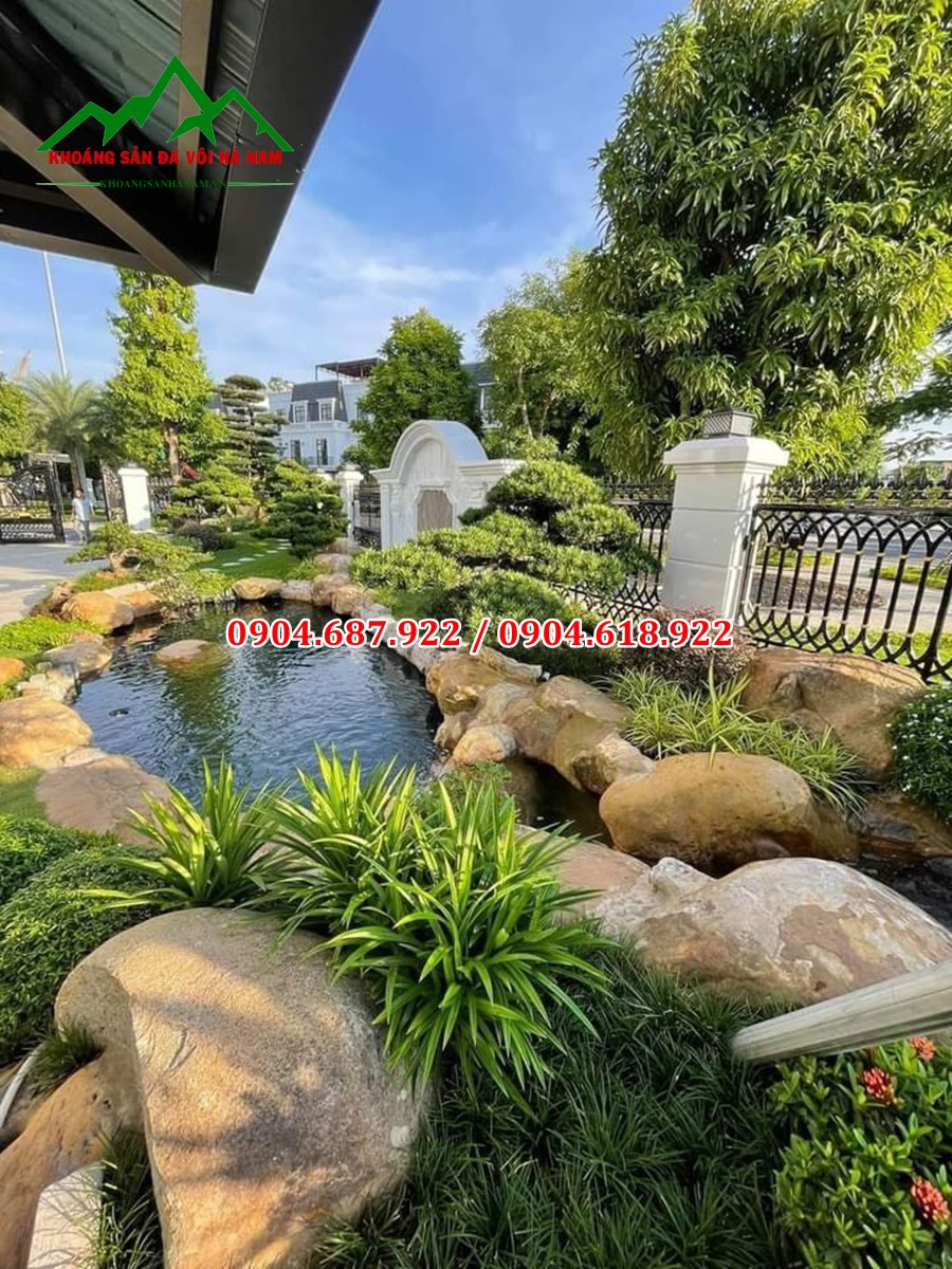 đá cuội trang trí hồ cá