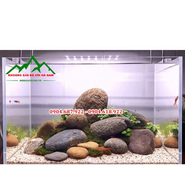 đá cuội trang trí bể cá