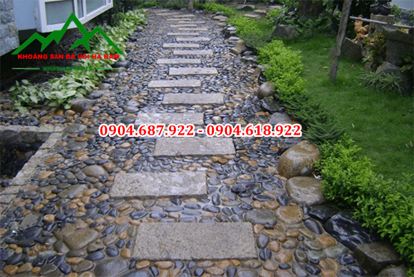 cung cấp sỏi dẹp gắn lối đi