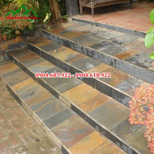 đá slate đa sắc lát sân vườn