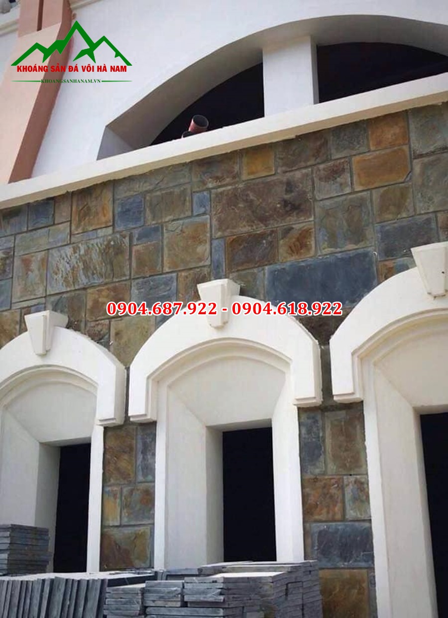 Giá đá slate đa sắc ốp tường